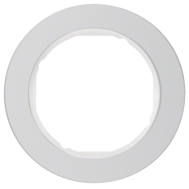 Hager WLD9100AW Rahmen 1fach R.Classic Alu Polarweiß