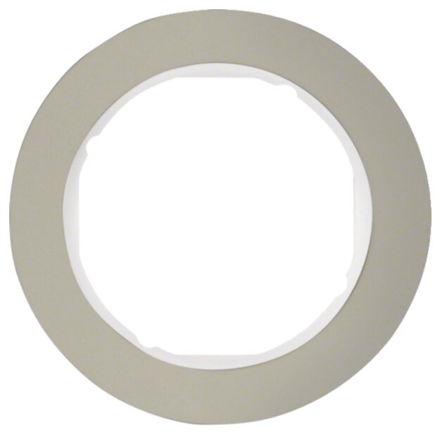 Hager WLD9100STW Rahmen 1fach R.Classic Edelstahl Polarweiß
