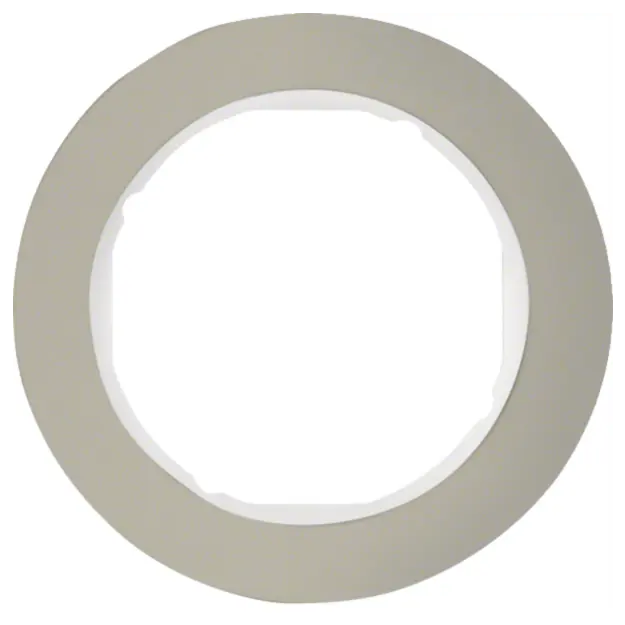 Hager WLD9100STW Rahmen 1fach R.Classic Edelstahl Polarweiß