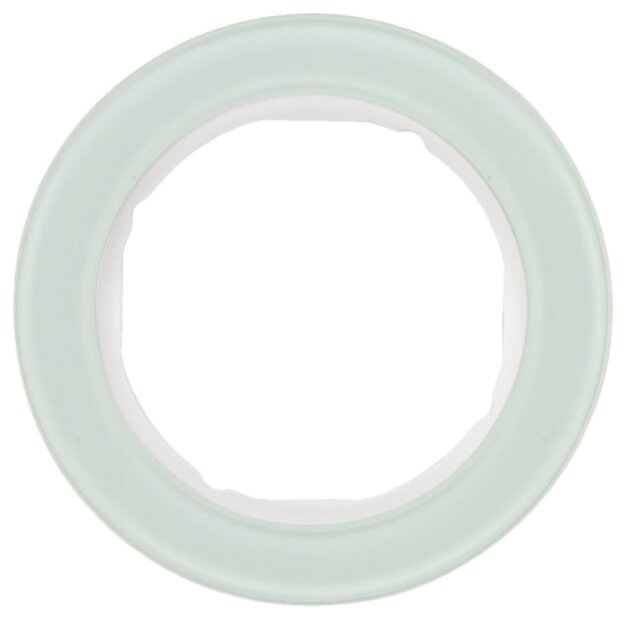 Hager WLD9100GW Rahmen 1fach R.Classic Glas Polarweiß