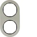 Hager WLD9200STB Rahmen 2fach R.Classic Edelstahl Schwarz