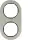 Hager WLD9200STB Rahmen 2fach R.Classic Edelstahl Schwarz