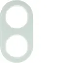 Hager WLD9200GW Rahmen 2fach R.Classic Glas Polarweiß