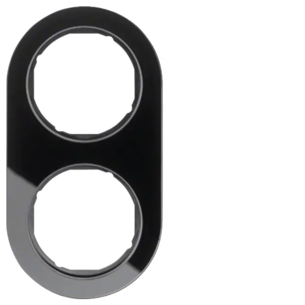 Hager WLD9200GB Rahmen 2fach R.Classic Glas Schwarz