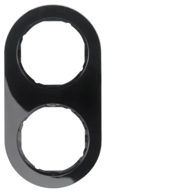 Hager WLD9200BG Rahmen 2fach Rd R.Classic Schwarz