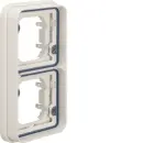 Hager WNA408B Rahmen 2fach senk UP W.1 Polarweiß