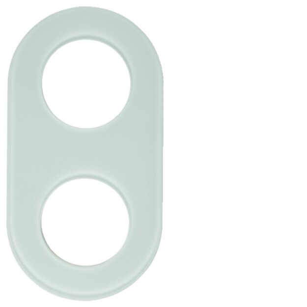 Hager WTD7200GWG Rahmen 2fach Serie Glas Polarwei&szlig;