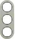 Hager WLD9300STB Rahmen 3fach R.Classic Edelstahl Schwarz