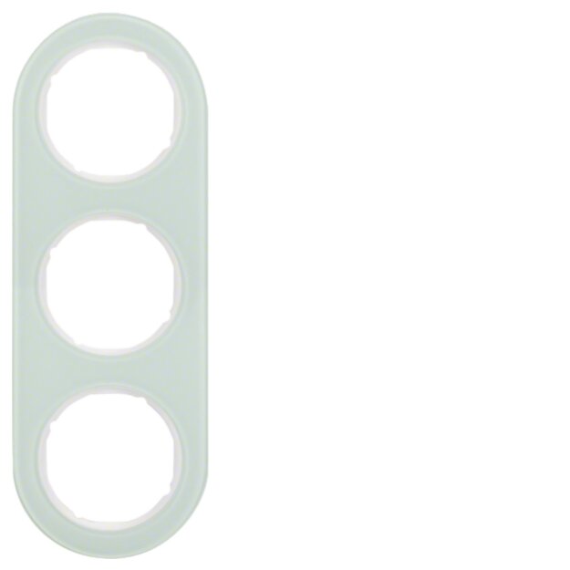 Hager WLD9300GW Rahmen 3fach R.Classic Glas Polarweiß