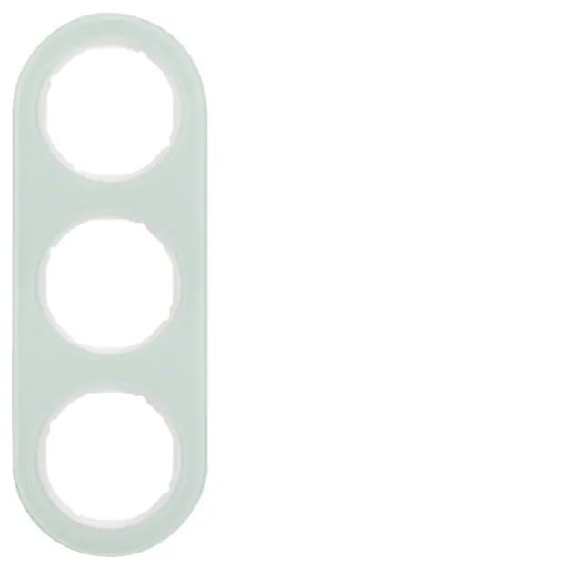 Hager WLD9300GW Rahmen 3fach R.Classic Glas Polarweiß