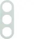 Hager WLD9300GW Rahmen 3fach R.Classic Glas Polarweiß