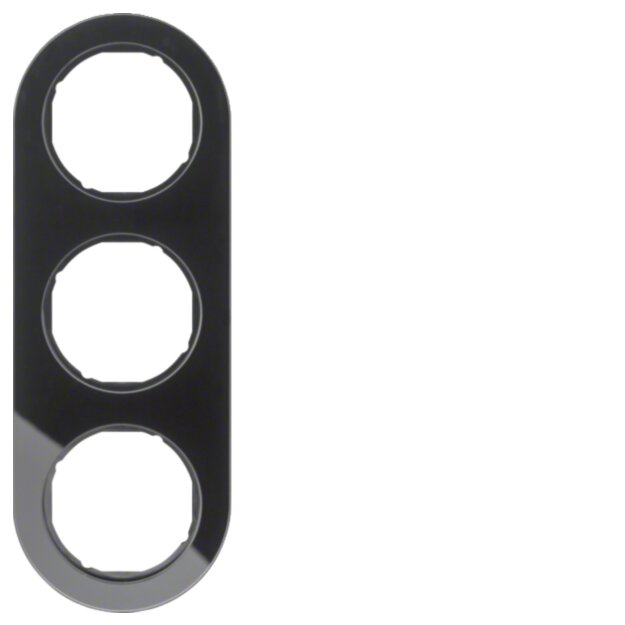 Hager WLD9300GB Rahmen 3fach R.Classic Glas Schwarz