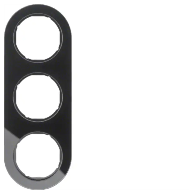 Hager WLD9300GB Rahmen 3fach R.Classic Glas Schwarz
