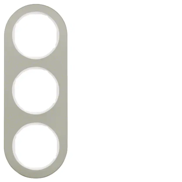 Hager WLD9300STW Rahmen 3fach R.Classic Edelstahl Polarweiß