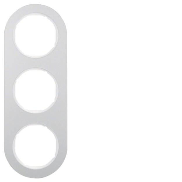 Hager WLD9300AW Rahmen 3fach R.Classic Alu Polarweiß