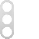 Hager WLD9300AW Rahmen 3fach R.Classic Alu Polarweiß