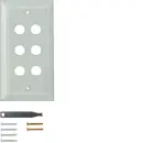 Hager WZD6600GT Glasabdeckplatte 6-fach klar System TS