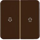Hager WWW2001BR Wippe 2-fach Aufdruck Pfeil WG UP IP44 Braun