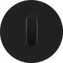 Hager WTD9131GB Abdeckplatte mit Knebel R.Clas Glas Schwarz