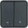 Hager WNT982 Wippe 2-fach Tast BA Pfeile AP W.1 Grau