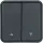 Hager WNT982 Wippe 2-fach Tast BA Pfeile AP W.1 Grau
