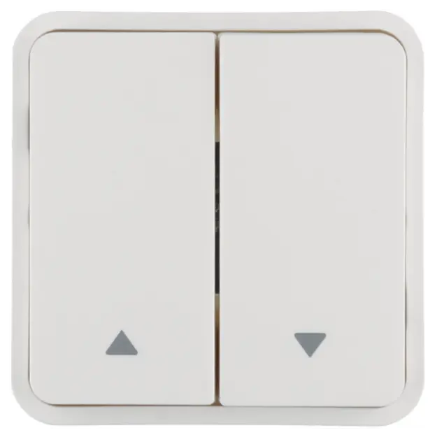 Hager WNT982B Wippe 2-fach Tast BA Sec Pfeile AP W.1 Polarweiß