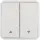 Hager WNT982B Wippe 2-fach Tast BA Sec Pfeile AP W.1 Polarweiß