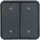 Hager WNT974 Wippe 2-fach Taster BA 0/1 AP W.1 Polarweiß