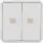 Hager WNT954B Wippe 2-fach Taster BA Linse AP W.1 Grau