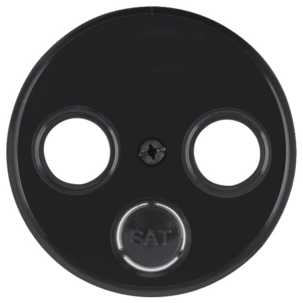 Hager WLF1068BG Zentralstück für Antenne 2/3Lo R.Cl Schwarz