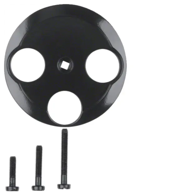 Hager WTF4593BG Zentralstück für Antennen-Steckdose 3L 1930/Glas Schwarz