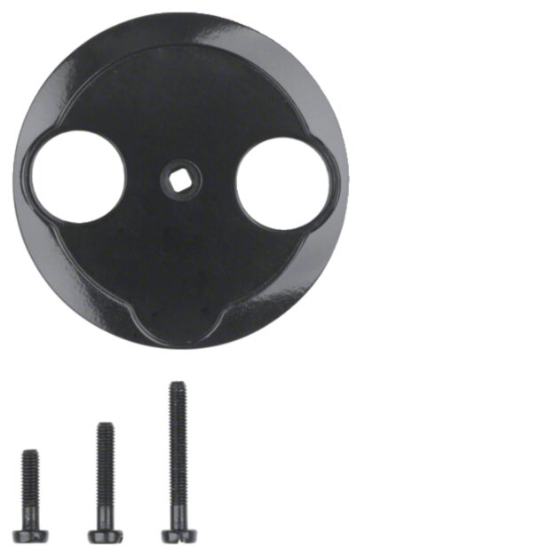 Hager WTF4592BG Zentralstück für Antennen-Steckdose 2L 1930/Glas Schwarz