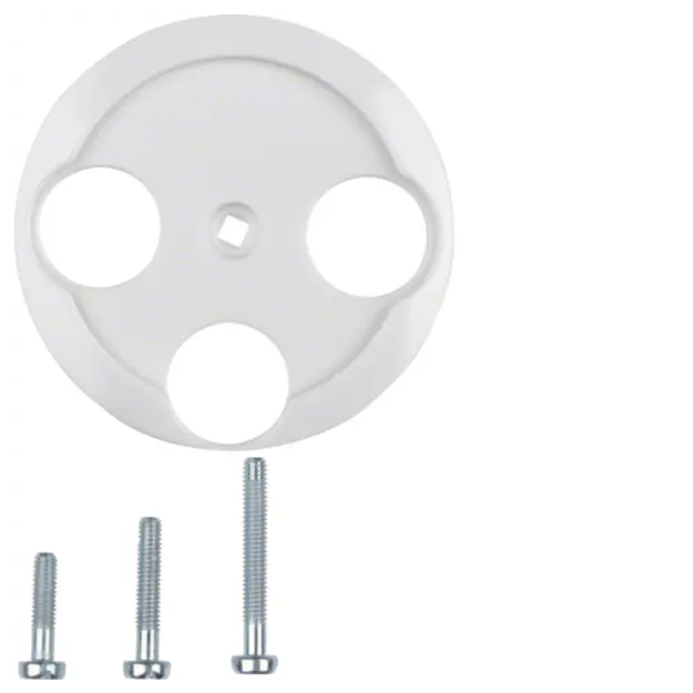 Hager WTF4593PW Zentralstück für Antennen-Steckdose 3L 1930/Glas Polarweiß