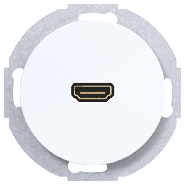 Hager WLF4380WG HDMI Steckdose m 90° R.Cl Polarweiß