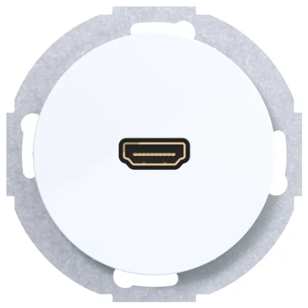 Hager WLF4380WG HDMI Steckdose m 90° R.Cl Polarweiß