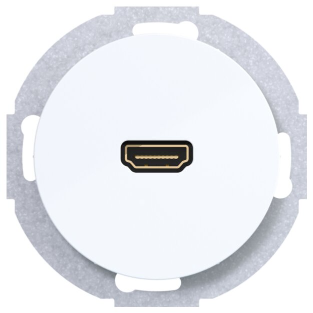 Hager WLF4379WG HDMI Steckdose R.Cl Polarweiß glänzendnz