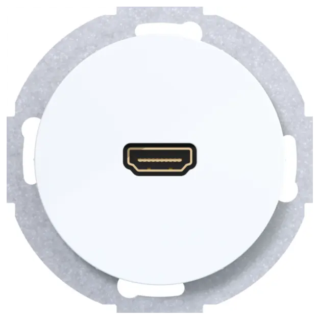 Hager WLF4379WG HDMI Steckdose R.Cl Polarweiß glänzendnz