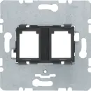 Hager WDF4717S Tragplatte Schwarzer Aufnahme 2-fach Modul
