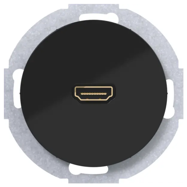 Hager WLF4380BG HDMI Steckdose m 90° R.Cl Schwarz