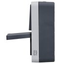 Hager WNC080 Kombination Wechselschalter/Steckdose Aufputz SCHUKO mit Klappdeckel W.1 Grau