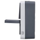 Hager WNC081 Kombination Serienschalter/Steckdose SCHUKO mit Klappdeckel AP W.1 Grau 10A/250V