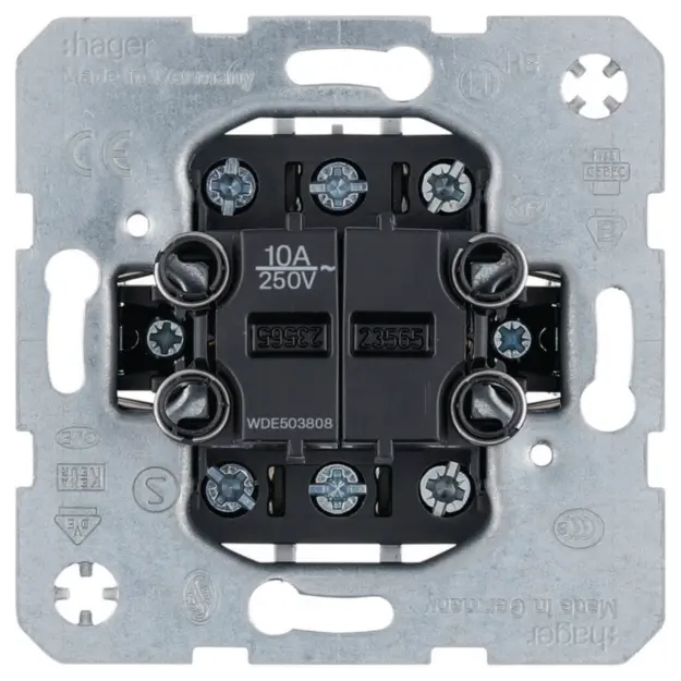 Hager WDE503808 Serientaster 2 W getrennte Eingangsklemme UP 10A