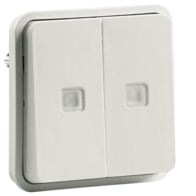 Hager WNA045B Wippe 2fach Ö/S IP55 W.1 Weiß