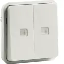 Hager WNA045B Wippe 2fach Ö/S IP55 W.1 Weiß