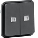 Hager WNA045 Wippe 2fach Ö/S IP55 W.1 Grau