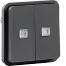 Hager WNA045 Wippe 2fach Ö/S IP55 W.1 Grau