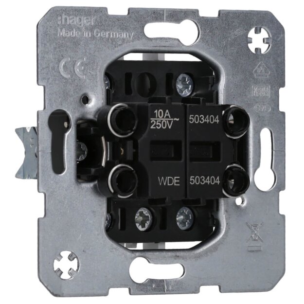 Hager WDE503404 Gruppen-Wippentaster Unterputz Modul-Einsätze 4 Schließer 10A/250V IP20