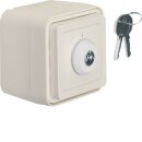 Hager WNC035B Schlüssel-Schalter AP Aufdruck 1 W.1 Polarweiß