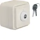 Hager WNC035B Schlüssel-Schalter AP Aufdruck 1 W.1...