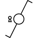 Hager WNC035B Schlüssel-Schalter AP Aufdruck 1 W.1 Polarweiß
